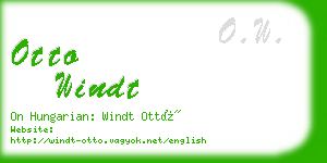 otto windt business card